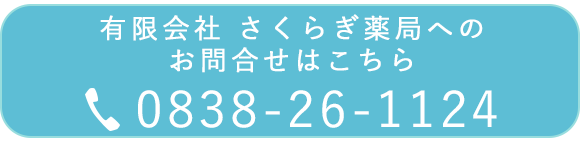 有限会社さくらぎ薬局へのお問合せ